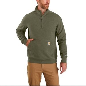 Carhartt Olive Green Quarter-Zip Pullover